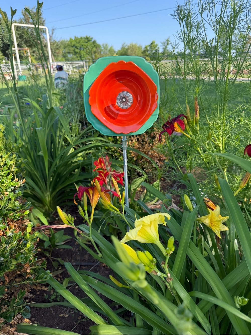 Fiestaware Red and Green Riviera Garden Stake